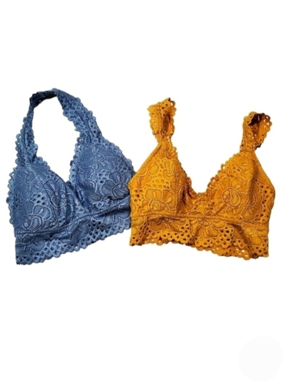 1094 * Aeropostale Bralette Blue Yellow Size S Set of 2